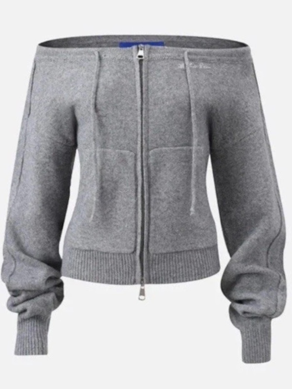 NWT! Aelfric Eden Off-The-Shoulder Gray Cardigan Sweater Size M New With Tags